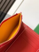 Goyard Bags 60Saint-Gabriel Wallet lightweight compact, be opened at 70% off degrees, can hold 7 cards, banknotes, cash, and various documents.There is a snap button on front cover the wallet for secure storage of all items. 9.3 2.5 x 12 cm 3319-big red - Image 6