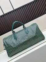 Goyard Bags Pair Flowers Batch 295✈Goyard Boston50 Travel Bag ideal companion weekend trips.The zipper system a padlock ensures security personal belongings. The Boston travel suitable for use in cabin can be worn or crossbody by pairing it with an additional medium-sized shoulder strap! Dark blue neutral that looks good on both men and women I think green really most fashionable color Gray is the evergreen tree of Dog Tooth brand, size 50 fits just right~ ✈Travel bag ceiling, unbeatable! - Image 3