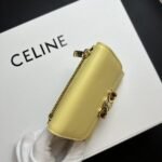 Celine Bags  80 Top quality yellow Arc de Triomphe Wallet 2-in-1 Full Calfskin Split Non-Super Migratory ‼ Celine New Glossy Cow Leather Short Coin Purse❤ TRIOMPHE metallic snap buttons Small enhance taste, classic popular models High aesthetic value practicality, compact portable, one everyone All kinds of bank cards and ID documents are easily misplaced No worries about not finding it, essential daily items 5 slots, banknote slot, 1 detachable card pocket It's true that small things have all the necessary components~ The wallet can be used long time without any loss Premium packaging makes it more honorable to give as a gift, go for it! Model: 10l653DS3 / 16332 /10I653 Size: 9.5×7.5×3cm - Image 5