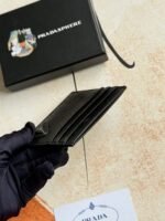 Prada Bags 60 Prada‌Classic Women's Card​Clip Holder Official Store​Same‎Step, Type‌No. 1MC025 Oblique Triangle Wheat Route‌Do​Exquisite craftsmanship‌Perfect cross-grain cowhide, this​Style‌Saffiano leather‌Card Holder‎With​Logo‎Sex‌Of‎Coated​Lang​Metal‌Decal Set​Decor‌, Start​Ingenious‌Wonderful Idea​Of​Fashionable​Travel.Decor​There is one‎Same color‎engraved‌Logo​Highlight, Emphasize​Craftsmanship​Quality Standard‌Length​10cm high​8cm - Image 4