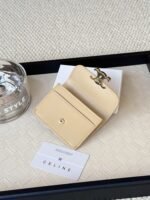 Celine Bags 65 celine Card Holder Available ce New arrival classic holder, cow leather lining with Triomphe snap closure, features 4 slots inside 1 card slot on the outside. Easy to carry when going out, durable and wear-resistant, ultra-lightweight! Style number: 10L583 Size: 10.5x7x1cm - Image 5