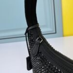 Prada Bags 270 2021 New Sparkling Rhinestone Hobo Bag Box Wow! entire inlaid rhinestones. The rhinestones are dazzling under the light! beautiful. Trust me, carrying it out at night is very eye-catching has a high rate of turning heads. People will compliment wherever you go. This sparkling rhinestone bag also pairs well outfits, it's so fairy-like and cool, suitable any occasion, especially for attending Prada events paired with dresses. It's absolutely stunning! Size 22cm, model number 2260 - Image 7