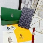 Goyard Bags 85 Goya Multifunctional Travel Wallet Holder, with 1 Main Compartment, Side Compartments, 2 Ticket Dividers, 9 Card Slots, Combining Fashion and Multifunctionality, Can Store Tickets, Cash, Passport, Various Bank Cards, etc. Style number: 98129 Color: Dark Blue Size: 19cm 1.5cm x 11.5cm