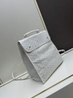 Goyard Bags Batch 240 Saint Léger Goya Dog Tooth Backpack is an ideal travel companion: features large pockets both inside outside, making lightweight practical.The snap button located on back of the bag it to be completely folded and easily stored in a suitcase.Its detachable strap allows for easy backpack transformation. 34x32x15, model 2388 - Image 2