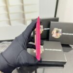 Prada Bags P50 PRADA Popular Genuine Leather Card Holder [Heart] Latest Style from Counter, Synchronized the Official Website, Authentic with Internal Code 224, Cross Pattern Cowhide Texture, Imported Threaded Lining, and Even Stitching, Smooth Oil Edge, Exquisite Workmanship, Size: Length 10cm Height 8cm, Color: Epoxy Gold, Black, Bright Plum Red, Pink, Blue Sky Blue, Apricot, Purple, Number: ML206 - Image 5