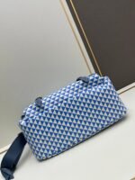 Prada Bags Batch 300 Box Latest Fabric/Symbole Messenger Bag❗|||Made Printing nylon fabric cross-grain cowhide.The is eye-catching striking; print on the consists of classic triangles, very appealing to look at, and it has ample space. This stylish can be worn bag, recommended as crossbody or shoulder with color matching, a favorite bag for going out, Parda new product launched Unisex # Dimensions 30x22x11, model 2510 - Image 5