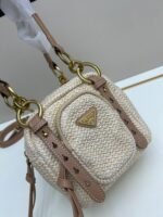 Prada Bags Small Batch 260 with Box PRADA Woven Bag | Spring Summer Locking in This Lazy Vibes✨～|||Minimalism Meets Weaving Art! Not Bag, but Italian Handcraft! Some People Love It‮It's joyful‬The laid-back casual style has‮Delightful‬Love its return‮Excellent‬Elegant. Prada's woven bags this season are simply secret weapon "discreet socialite." Full Handmade Feel: Each Nylon Rope Interwoven, Feeling Warmth of Craftsman's Fingers ✅ Incredibly light: The empty bag is light as cloud! Carrying all day during commuting doesn't strain shoulders No‮Only‬Compatible‮Not coming‬Effortful, yet‮Let it be‬The complete set looks better‮Bright Dazzling‬Click. Everyday Wear‮Suddenly‬Oh, go out and have fun‮At the time‬Wait a moment‮Fang Shang‬Receive‮Youna‬Versatile, very‮Worth it‬Get it. Size 15*15*13 Model 2538 - Image 4