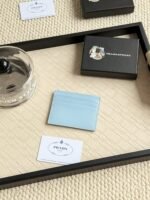 Prada Bags 55prada Hot-Selling Holder Unisex Small Holder, Black, Model 1MC025 Diagonal Triangle Cross Pattern Cowhide Leather, 6 Card Slots ➕ A middle compartment that can hold multiple cards and small change, size 11.2×8.5cm, actual product photo, see is what you get - Image 2