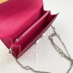 Hermes Bags Hermes Constance Chain Crossbody Bag p155 Model: 539-1 Palm Print Silver Buckle Size: 22*11cm Made of Empson cowhide, it feels soft comfortable.Exquisite elegant, with smooth straight edges. It has two bill inside, one zipper pocket, and 12 card slots for super large capacity, which can hold phone.Can be worn crossbody an underarm bag, chain length 120cm, detachable as a wallet or clutch, multi-use bag - Image 6