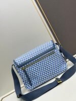 Prada Bags Batch 300 Box Latest Fabric/Symbole Messenger Bag❗|||Made Printing nylon fabric cross-grain cowhide.The is eye-catching striking; print on the consists of classic triangles, very appealing to look at, and it has ample space. This stylish can be worn bag, recommended as crossbody or shoulder with color matching, a favorite bag for going out, Parda new product launched Unisex # Dimensions 30x22x11, model 2510 - Image 3