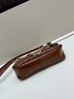 Prada Bags Batch 310 Lacquered Cowhide with Box Re－Edition NaplaK Prada Women's Shoulder or Crossbody Bag Size 22.5X18.5X7CM A bag that recreates the style grids 2005.Prada's design codes are condensed into versatile silhouettes, creating a dialogue between past present styles.Adjustable shoulder strap, parts, detachable key ring, exquisite simple leather item.The triangular logo of enamel metal exudes an iconic and charming design. - Image 5