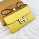 Hermes Bags Hermes Constance Shoulder Bag p155 Model: 539-2 Palm Print Size: 22*11cm Made of Empson cowhide, original factory code soft comfortable to the touch. Exquisite elegant, with smooth straight edges. It has two bill inside, one zipper pocket, and 12 card slots for super large capacity, which can hold phone. Can be worn crossbody an underarm bag, adjustable shoulder strap length, detachable as a wallet or clutch, multi-use bag - Image 2