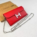 Hermes Bags Hermes Constance Chain Crossbody Bag p155 Model: 539-1 Palm Print Silver Buckle Size: 22*11cm Made of Empson cowhide, it feels soft comfortable. Exquisite elegant, with smooth straight edges. It has two bill inside, one zipper pocket, and 12 card slots for super large capacity, which can hold phone. Can be worn crossbody an underarm bag, chain length 120cm, detachable as a wallet or clutch, multi-use bag