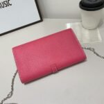 Hermes Bags HERMES official website new model New H Passant All the Time Epsom Calfskin Long Wallet Model: 951-1 chain style⛓‍ Sheath "H passant" opening and closing Zipper Coin Purse -Flap Pocket pants, with original factory OEM code inside - Can store passport or large-sized phone Metal texture: Palladium plating Dimensions: Length 20.8 Width 12.4 × Thickness 2.7cm - Image 2