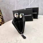 Prada Bags  PRADA Best Selling Women's Coin Purse Counter Latest Style, Official Website Synchronization, Genuine Development, Italian Top Original Single Cross Pattern Cowhide Leather Texture Excellent, Threaded Lining Imported Hardware Accessories! Exquisite and Even Stitching, Smooth Oil Edge, Number: LM207, Size: Length 10cm Height 8cm, Color: Black, Plum Red, Blue, Pink - Image 9