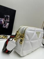 Prada Bags New Model 280 Batch 2101 Exclusive First Send ✨ Feel Soft two straps, can be worn crossbody or on one Single shoulder with three compartments fully designed Exquisite and Practical Please provide something lightweight yet practical Use, space capacity Big. Matching Japanese Clothing ‬ It's so beautiful that I can't hold it back, hurry up, goddesses! Length 24X height 15X base 7cm - Image 6