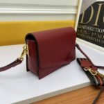 Prada Bags 320 Official Website Hot New ✨ Prada/PRADA - Flip Cover Best-Selling Model, Model 2105, Equipped Two Straps, Suitable for All Seasons 2020 Fashionable Double Women's Bag, Striped Shoulder Strap Genuine Leather Handbag Original Thick Cross Pattern Cowhide with Imported Smooth Calfskin, 3 Compartments [Rose] Mainly Recommended Hot-Selling Six Colors Size: 24*15*8cm - Image 2