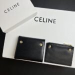 Celine Bags  80 Top quality black Arc de Triomphe Wallet 2-in-1 Full Calfskin Split Non-Super Migratory ‼ Celine New Glossy Cow Leather Short Coin Purse❤ TRIOMPHE metallic snap buttons Small enhance taste, classic popular models High aesthetic value practicality, compact portable, one everyone All kinds of bank cards and ID documents are easily misplaced No worries about not finding it, essential daily items 5 slots, banknote slot, 1 detachable card pocket It's true that small things have all the necessary components~ The wallet can be used long time without any loss Premium packaging makes it more honorable to give as a gift, go for it! Model: 10l653DS3 / 16332 /10I653 Size: 9.5×7.5×3cm - Image 4