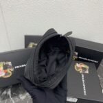 Prada Bags PRADA Official Synchronized New Arrival, Enamel Triangle Metal Logo Zipper Closure Nylon Cosmetic Bag Regular Women's Style✌✌✌ Product Cabinet Special Real Shot [Strong]! Size: Quality Leather: Original Color: Gold Black Silver Buckle, Plum Red, Pink, Sky Blue, Apricot, Green, Lavender Purple, Size 12㎝*3.5㎝*8㎝, model LM217 - Image 7