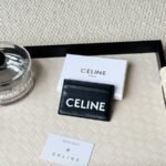 Celine Bags 50CELINE.TRIOMPHE Logo Printed Card Holder/2024 Small Race Coated canvas, sheepskin leather edging 2 pieces are stuck 1 flat bag No.: 10B702 Size: w10.5×7cm