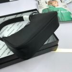 Prada Bags P250 Quality with Exclusive Gift Box Upgrade Moon-Shaped Vintage Made of Imported Original Parachute Fabric, Lightweight Practical Hobo Simple Durable, Small/Lightweight/Functional/Good Match/Fashionable Underarm Bag, Can Also Be Handheld, Super Versatile and Easy to Use. This is currently the most popular bag among celebrities. Aren't you tempted? Ladies, hurry up! Dimensions: length 23x height 13x base 5cm, model 1NE515 - Image 5