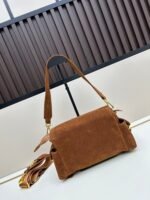 Prada Bags Comes box, batch 245, unique texture.This is of most popular replica series, inspired by Prada's designs from 90s early millennium. It features shoulder strap can be worn crossbody, on one shoulder, hand-held, with an iconic triangular enamel logo detachable small coin pouch.The suede version will give the classic design vintage, soft, warm feel High-quality texture: Suede has soft delicate touch, bringing a vintage and understated luxury vibe that stands out more than smooth leather or nylon. ​ Small size 22x14x10, model 2565 - Image 2