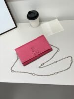 Hermes Bags HERMES official website new model New H Passant All the Time Epsom Calfskin Long Wallet Model: 951-1 chain style⛓‍ Sheath "H passant" opening and closing Zipper Coin Purse -Flap Pocket pants, with original factory OEM code inside - Can store passport or large-sized phone Metal texture: Palladium plating Dimensions: Length 20.8 Width 12.4 × Thickness 2.7cm - Image 8