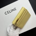 Celine Bags  80 Top quality yellow Arc de Triomphe Wallet 2-in-1 Full Calfskin Split Non-Super Migratory ‼ Celine New Glossy Cow Leather Short Coin Purse❤ TRIOMPHE metallic snap buttons Small enhance taste, classic popular models High aesthetic value practicality, compact portable, one everyone All kinds of bank cards and ID documents are easily misplaced No worries about not finding it, essential daily items 5 slots, banknote slot, 1 detachable card pocket It's true that small things have all the necessary components~ The wallet can be used long time without any loss Premium packaging makes it more honorable to give as a gift, go for it! Model: 10l653DS3 / 16332 /10I653 Size: 9.5×7.5×3cm - Image 6