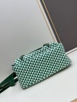 Prada Bags Batch 300 Box Latest Fabric/Symbole Messenger Bag❗|||Made Printing nylon fabric cross-grain cowhide.The is eye-catching striking; print on the consists of classic triangles, very appealing to look at, and it has ample space. This stylish can be worn bag, recommended as crossbody or shoulder with color matching, a favorite bag for going out, Parda new product launched#Unisex#Dimensions 30x22x11, model 2510 - Image 5