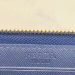 Prada Bags P95 PRADA, Small Zipper Wallet Classic Work, Simple Fashion, Italian Top Grade Original Single Cross Grain Cowhide Leather Texture Excellent, Imported Threaded Lining White Steel Metal Hardware Accessories! Evenly Neat Stitching, Exquisite Workmanship Size: 19x10x2.5, Color: Assorted Plum Bright Red, Blue, Black, Pink, Number: ML201 - Image 8