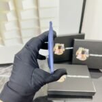 Prada Bags P50 PRADA Popular Genuine Leather Card Holder [Heart] Latest Style from Counter, Synchronized the Official Website, Authentic with Internal Code 224, Cross Pattern Cowhide Texture, Imported Threaded Lining, and Even Stitching, Smooth Oil Edge, Exquisite Workmanship, Size: Length 10cm Height 8cm, Color: Epoxy Gold, Black, Bright Plum Red, Pink, Blue Sky Blue, Apricot, Purple, Number: ML206 - Image 5