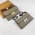 Hermes Bags Hermes Constance Shoulder Bag p155 Model: 539-2 Palm Print Size: 22*11cm Made of Empson cowhide, original factory code soft comfortable to the touch.Exquisite elegant, with smooth straight edges. It has two bill inside, one zipper pocket, and 12 card slots for super large capacity, which can hold phone.Can be worn crossbody an underarm bag, adjustable shoulder strap length, detachable as a wallet or clutch, multi-use bag