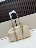 Prada Bags Large Size 270 with Box PRADA Woven Bag | Spring Summer Locking in This Lazy Vibes✨～|||Minimalism Meets Weaving Art! Not Bag, but Italian Handcraft! Some People Love It‮It's joyful‬The laid-back casual style has‮Delightful‬Love its return‮Excellent‬Elegant. Prada's woven bags this season are simply secret weapon "discreet socialite." Full Handmade Feel: Each Nylon Rope Interwoven, Feeling Warmth of Craftsman's Fingers ✅ Incredibly light: The empty bag is light as cloud! Carrying all day during commuting doesn't strain shoulders No‮Only‬Compatible‮Not coming‬Effortful, yet‮Let it be‬The complete set looks better‮Bright Dazzling‬Click. Everyday Wear‮Suddenly‬Oh, go out and have fun‮At the time‬Wait a moment‮Fang Shang‬Receive‮Youna‬Versatile, very‮Worth it‬Get it. ​Size 30*15*13 ​ Model 2537 - Image 2