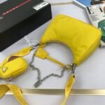 Prada Bags P360 Top Original Single Exclusive Box Prada Nylon Handbag/Underarm Internet Celebrity Sisterhood Group Crazy Planting Trending in Fashion Circle New Model! This Hobo Design Amazing Three-in-One Waist Bag/Crossbody/Single The Handle Has Been Replaced Chain, Adding Touch of Sexy an Underarm Comes a Long My Favorite is Small Pendant Bag Hanging on the Shoulder Strap Can Also Be Used as Accessories Other Bags Pants Usually Matches with Various Outfits No Problem, Guys Hurry Up and Get It, It's So Beautiful Model: 1BH204, Size: Length 22X Height 12x Bottom 6cm - Image 6