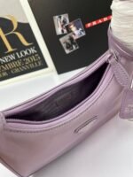 Prada Bags P250 Quality with Exclusive Gift Box Upgrade Moon-Shaped Vintage Made of Imported Original Parachute Fabric, Lightweight Practical Hobo Simple Durable, Small/Lightweight/Functional/Good Match/Fashionable Underarm Bag, Can Also Be Handheld, Super Versatile and Easy to Use.This is currently the most popular bag among celebrities. Aren't you tempted? Ladies, hurry up! Dimensions: length 23x height 13x base 5cm, model 1NE515 - Image 7