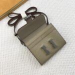 Hermes Bags Hermes Kangkang Mini Crossbody Bag p150 Model: 537-2 Palm Print Size: 13*11.8cm Made of Empson palm print cowhide Exquisite with smooth straight edges. It has two cash slots inside, one zipper pocket, six card slots. The shoulder strap length is adjustable can be detached to use as a wallet. High-end and elegant, you deserve it - Image 7