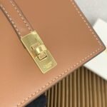 Celine Bags TRIOMPHE16 Glossy Flip Holder Cow Leather Lining Rotating Lock Closure Main Compartment 2 Inner Card Slots Size: 4 3 1 inches 10 7.6 X 2cm Number: 10473 - Image 6