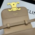 Celine Bags  120 Upgraded Original Version Gift Box | Mini Crossbody Bag〰 Gray# Calfskin collision inspiration between Arc de Triomphe minimalism stunningly beautiful shape bag simply golden ratio, small and The more you look at it, better gets, giving off a French-style elegance Carrying it on your back feels like an exquisite piece art Made with genuine Italian leather, texture of the leather is top-notch ：** Model: 101513 / 10I513 - Image 7