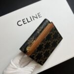 Celine Bags  80 Top Quality Arc de Triomphe Wallet 2-in-1 Full Calfskin Split Non-Super Migratory ‼ Celine New Glossy Cow Leather Short Coin Purse❤ TRIOMPHE metallic snap buttons Small enhance taste, classic popular models High aesthetic value practicality, compact portable, one everyone All kinds of bank cards and ID documents are easily misplaced No worries about not finding it, essential daily items 5 slots, banknote slot, 1 detachable card pocket It's true that small things have all the necessary components~ The wallet can be used long time without any loss Premium packaging makes it more honorable to give as a gift, go for it! Model: 10l653DS3 / 16332 /10I653 Size: 9.5×7.5×3cm - Image 6