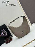 Prada Bags 320 Prada PRADA Underarm French Elegant, Fashionable Casual Versatile This Shoulder Bag is Made of Top Coarse Lychee Grain Cowhide, Delicate Soft Texture, Handcraft, Top-Grade HardwareIt can be carried by hand worn over the shoulder or crossbody, with large capacity space. It's simple yet practical, looks beautiful when worn.Dear customers.Hurry up and get it! Style number: 1BA108 Dimensions: Length 24x Height 13x Base 7cm! - Image 4