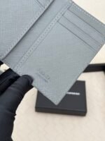 Prada Bags 65 Prada Pattern Unisex Placed or Bag, Be Handheld, Made of Imported Calfskin with Cross Pattern, Pocket Holder, Can Hold Change, 6 Card Slots, Simple and Elegant Fashion Trend Model 2MC101, color as shown in the picture Size 11×7cm, - Image 6