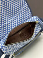 Prada Bags Batch 300 Box Latest Fabric/Symbole Messenger Bag❗|||Made Printing nylon fabric cross-grain cowhide.The is eye-catching striking; print on the consists of classic triangles, very appealing to look at, and it has ample space. This stylish can be worn bag, recommended as crossbody or shoulder with color matching, a favorite bag for going out, Parda new product launched Unisex # Dimensions 30x22x11, model 2510 - Image 7