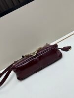 Prada Bags Batch 310 Lacquered Cowhide with Box Re－Edition NaplaK Prada Women's Shoulder or Crossbody Bag Size 22.5X18.5X7CM A bag that recreates the style grids 2005.Prada's design codes are condensed into versatile silhouettes, creating a dialogue between past present styles.Adjustable shoulder strap, parts, detachable key ring, exquisite simple leather item.The triangular logo of enamel metal exudes an iconic and charming design. - Image 5