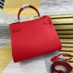 Hermes Bags Bulk 350, Medium 340, Small 330 Upgraded Hermes Kelly Bag Original Version New Leather Texture 7 Colors Available Gold Buckle Three Sizes 25cm 28cm 32cm Fine Grain Calfskin, Imported Alloy Hardware, Logo Matching, Inner Goat Grain, Top Craftsmanship, Quality and Workmanship - Image 3