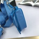 Prada Bags P360 Top Original Single Exclusive Box Prada Nylon Handbag/Underarm Internet Celebrity Sisterhood Group Crazy Planting Trending in Fashion Circle New Model! This Hobo Design Amazing Three-in-One Waist Bag/Crossbody/Single The Handle Has Been Replaced Chain, Adding Touch of Sexy an Underarm Comes a Long My Favorite is Small Pendant Bag Hanging on the Shoulder Strap Can Also Be Used as Accessories Other Bags Pants Usually Matches with Various Outfits No Problem, Guys Hurry Up and Get It, It's So Beautiful Model: 1BH204, Size: Length 22X Height 12x Bottom 6cm - Image 4