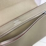 Hermes Bags HERMES official website new model New H Passant All the Time Epsom Calfskin Long Wallet Model: 951 Palm Print Sheath "H passant" opening and closing Zipper Coin Purse -Flap Pocket pants, with original factory OEM code inside - Can store passport or large-sized phone Metal texture: Palladium plating Dimensions: Length 20.8 Width 12.4 × Thickness 2.7cm - Image 8