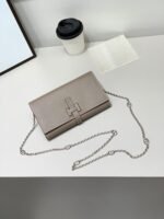 Hermes Bags HERMES official website new model New H Passant All the Time Epsom Calfskin Long Wallet Model: 951-1 chain style⛓‍ Sheath "H passant" opening and closing Zipper Coin Purse -Flap Pocket pants, with original factory OEM code inside - Can store passport or large-sized phone Metal texture: Palladium plating Dimensions: Length 20.8 Width 12.4 × Thickness 2.7cm