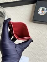 Prada Bags 55prada Hot-Selling Holder Unisex Small Card Holder, Black, Model 1MC025 Triangle Wheat Series Nine Colors Made of cross-grain cowhide, 6 card slots ➕ A middle compartment that can hold multiple cards and small change, size 11.2×8.5cm, actual product photo, see is what you get - Image 5