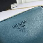 Prada Bags 280 Prada Flap Crossbody Model 66136, Equipped with Two Straps, 2019 Summer New Fashion Women's Single Bag, Striped Shoulder Strap Genuine Leather Handbag, 3 Compartments [Strong] Size 21-15-9cm - Image 2