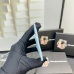 Prada Bags P50 PRADA Popular Genuine Leather Card Holder [Heart] Latest Style from Counter, Synchronized the Official Website, Authentic with Internal Code 224, Cross Pattern Cowhide Texture, Imported Threaded Lining, and Even Stitching, Smooth Oil Edge, Exquisite Workmanship, Size: Length 10cm Height 8cm, Color: Epoxy Gold, Black, Bright Plum Red, Pink, Blue Sky Blue, Apricot, Purple, Number: ML206 - Image 5